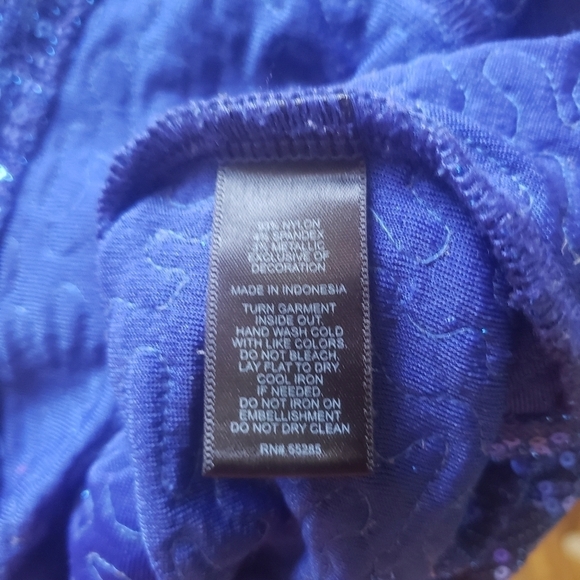 Express Sequin Camisole Blue Size XS - Picture 8 of 11